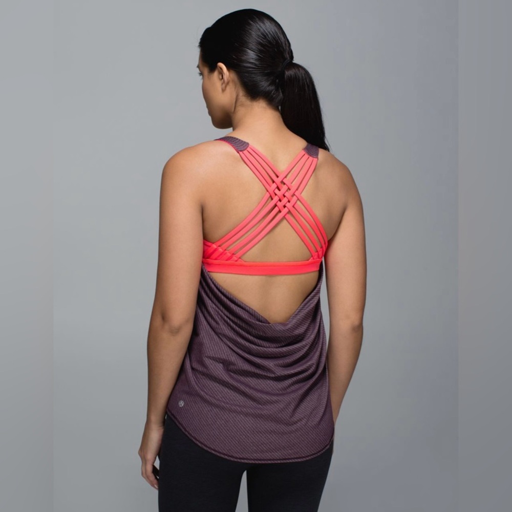 Lululemon Wild Yoga Tank with built in strappy sports bra